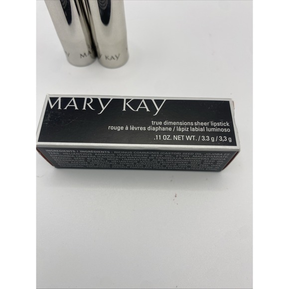 Lot Of 2 Mary Kay True Dimensions Sheer Lipstick Sparkling Rose Full Size 088584 - Picture 4 of 5